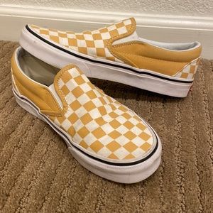 Yellow checkered vans
